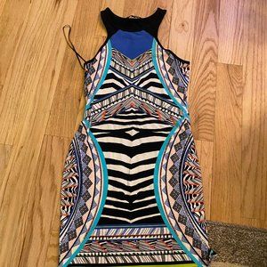 Express Zebra Print Bodycon Dress (XS)